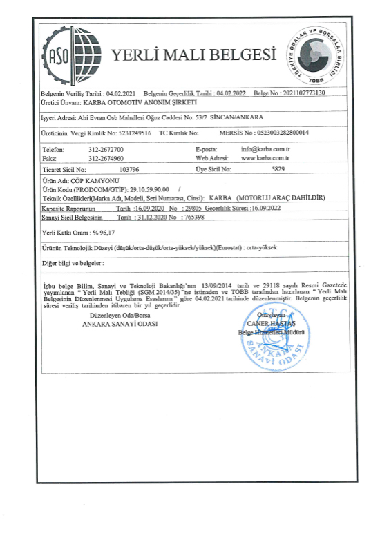 Quality Certificates Karba Truck Mounted Equipment